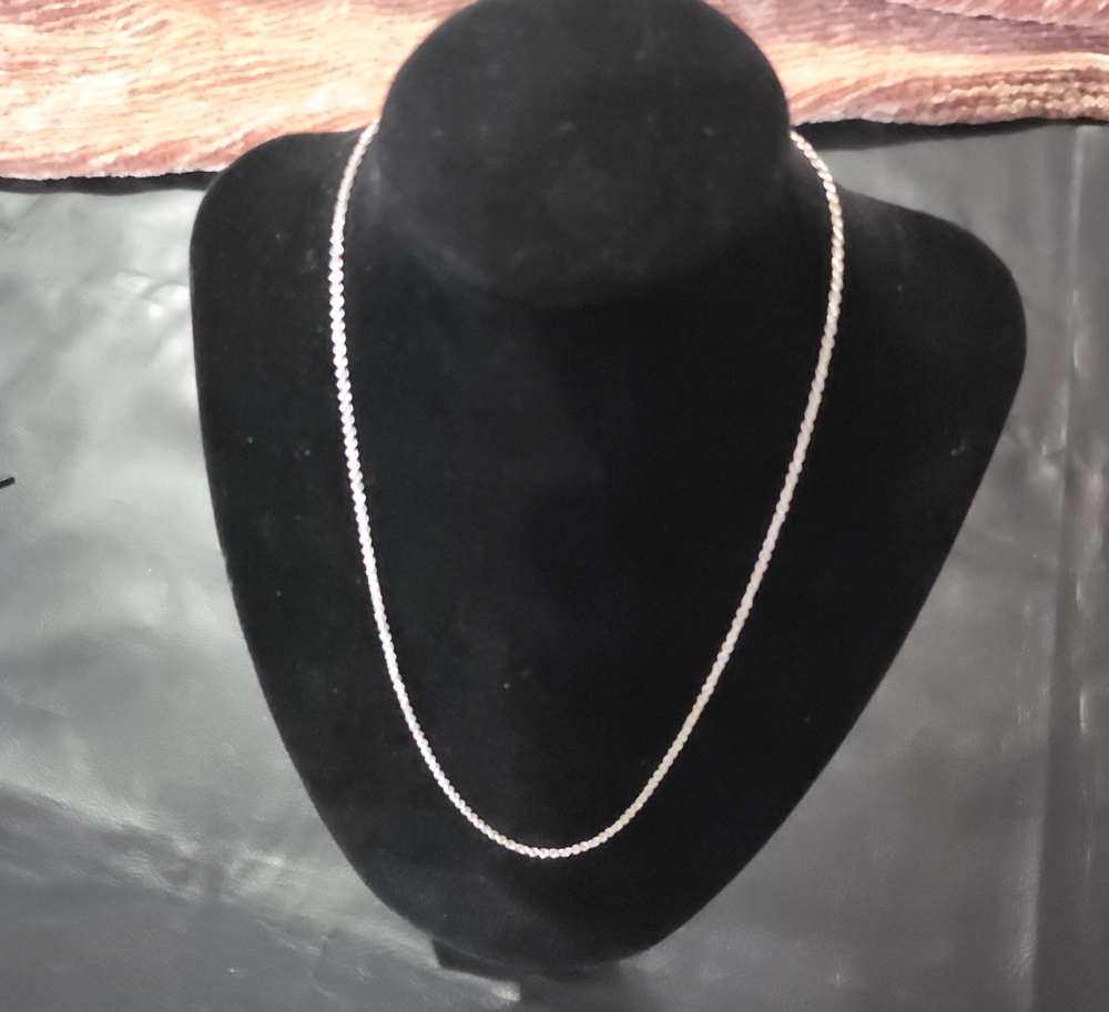 Polished Silver Rope Chain Necklace - Women's Jewelry